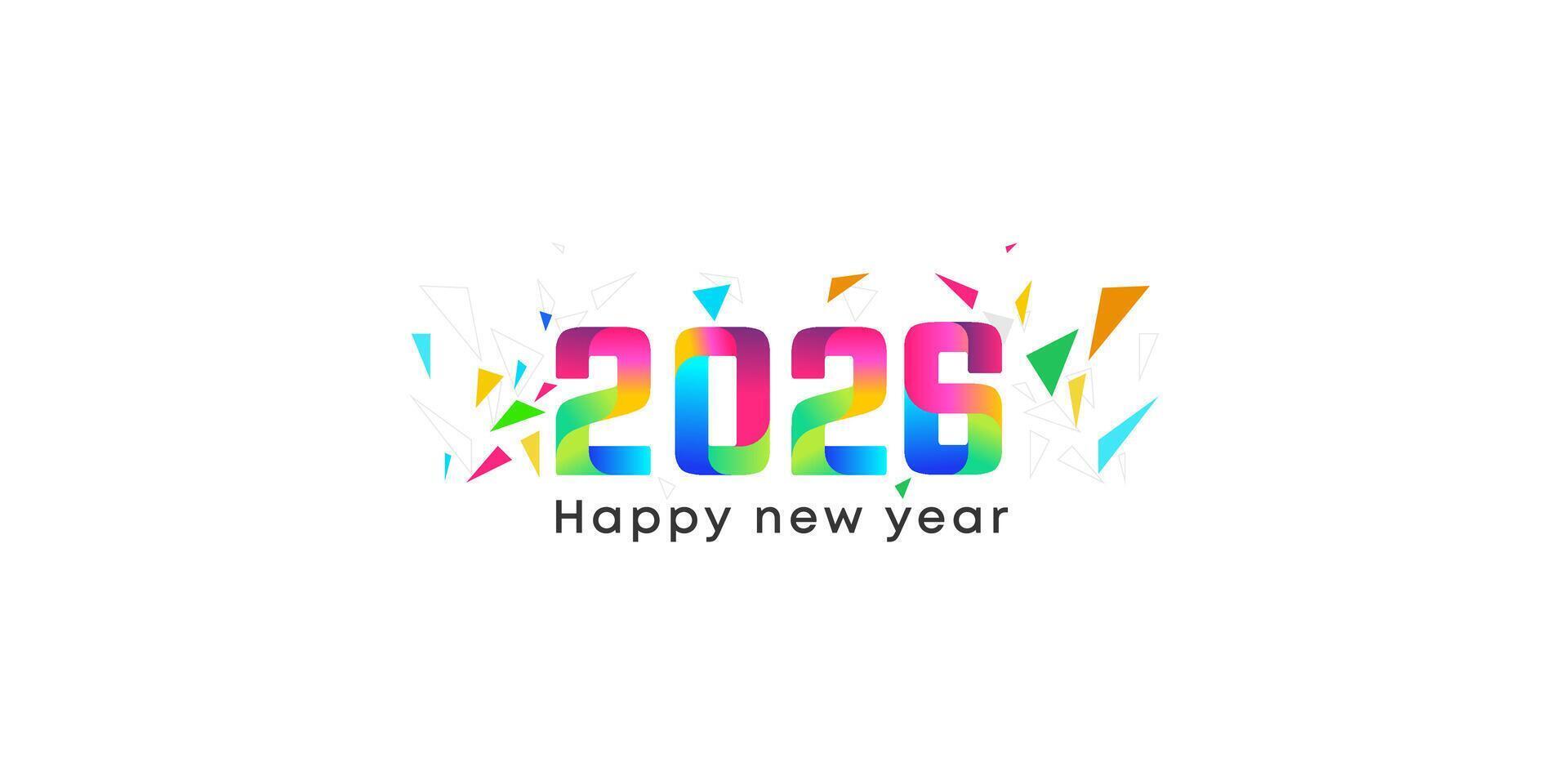 2026 Happy New Year Illustration . 2026 New Year Number welcome concept vector
