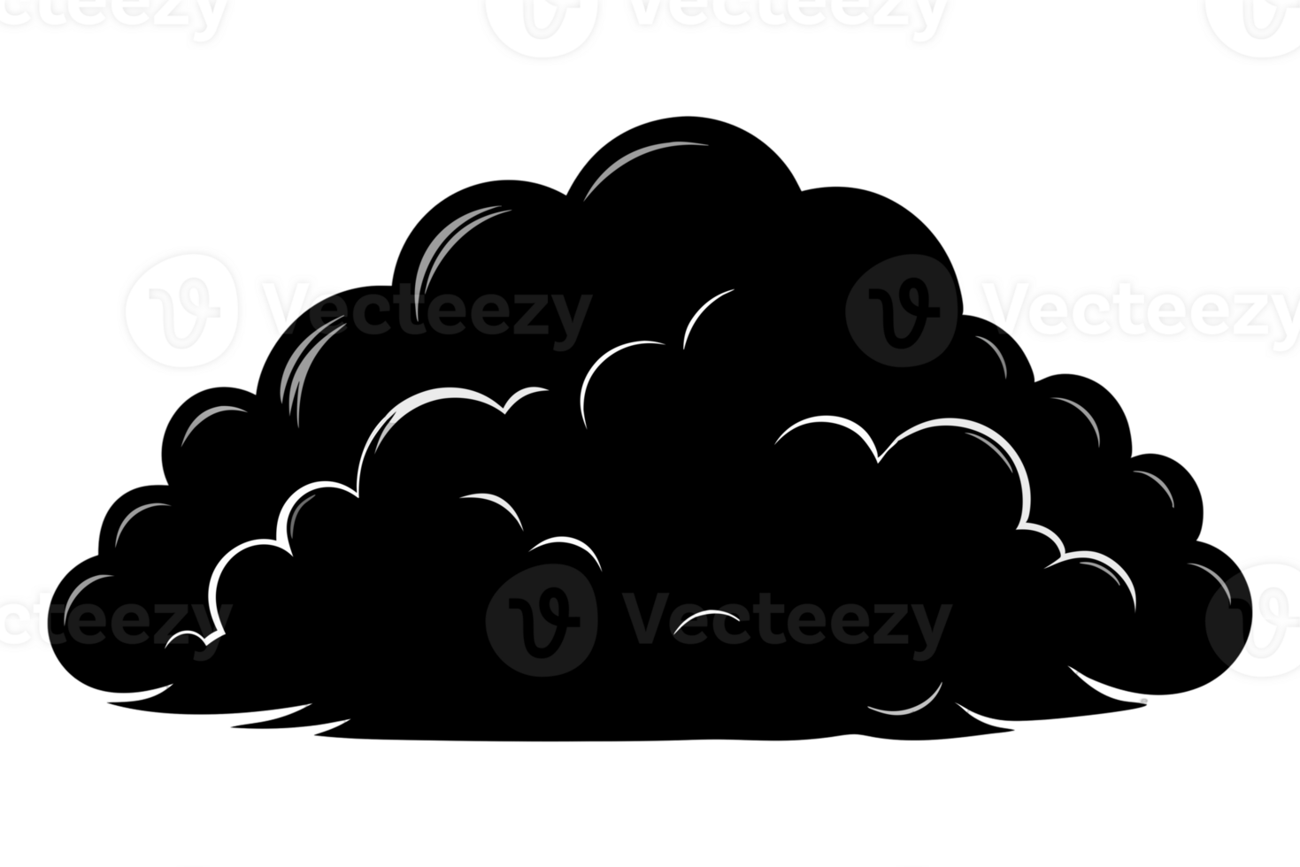 Cloud Silhouette, Minimalist Weather Illustration png