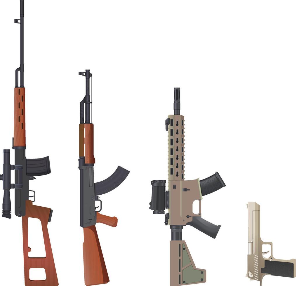 Military Assault Rifle vector
