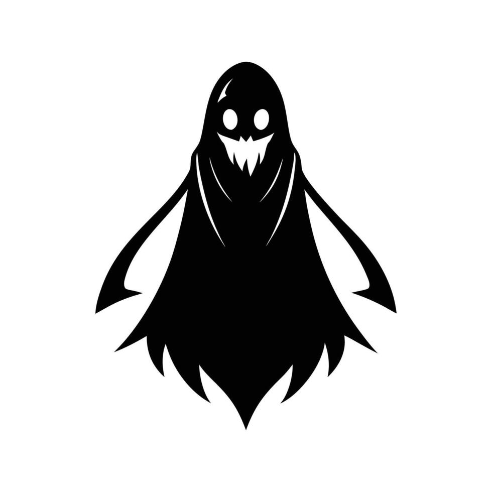 A ghost with a long face and a long nose vector