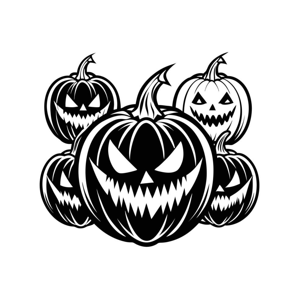 Halloween jack o lanterns vector