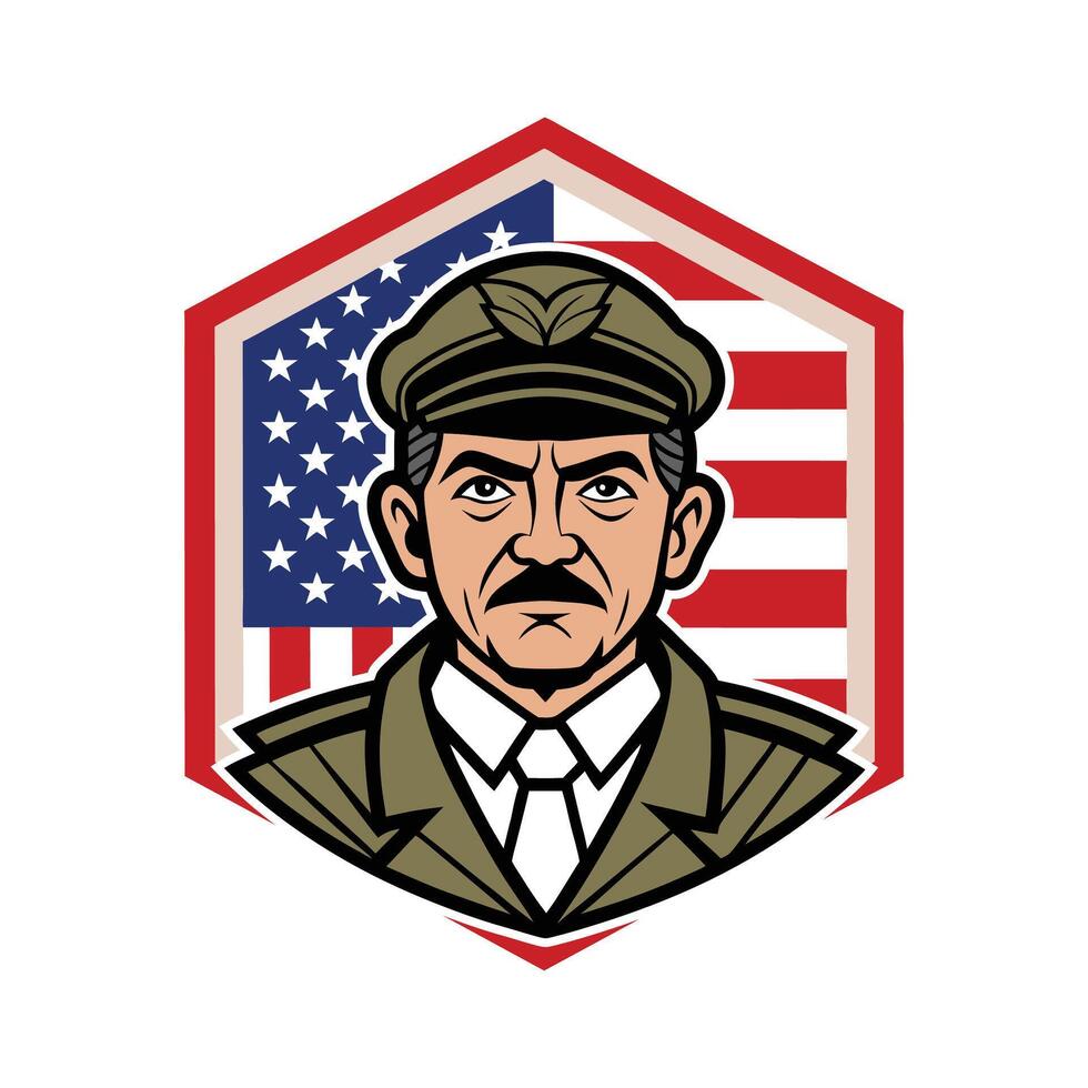 United States Veteran Army Hero illustration vector