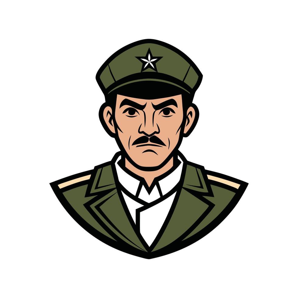 Courageous American Veteran Soldier illustration vector
