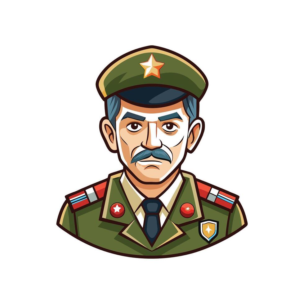 Patriotic American Veteran Soldier in Uniform illustration design vector