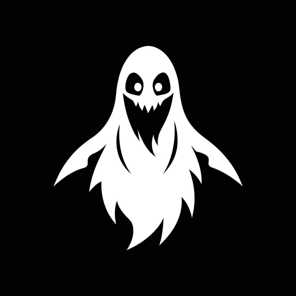 A ghost with a big head and a big mouth vector