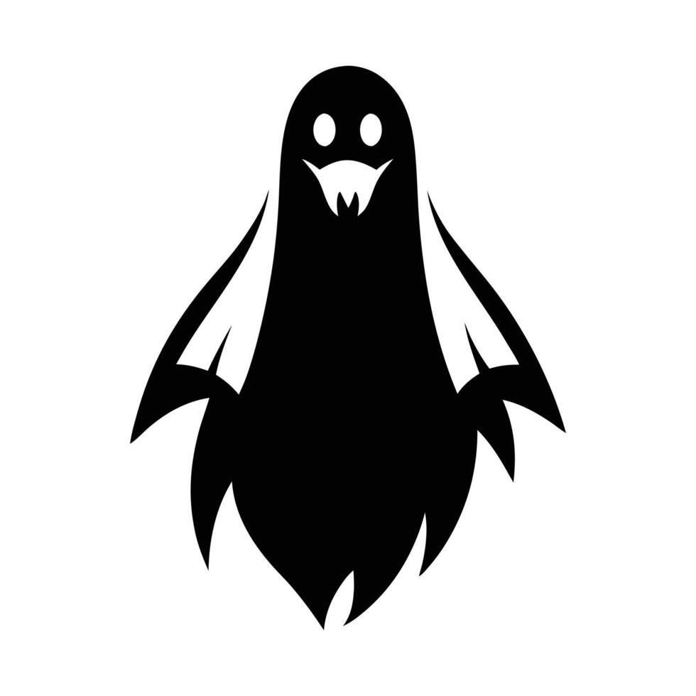 A ghost with a long nose and long teeth vector