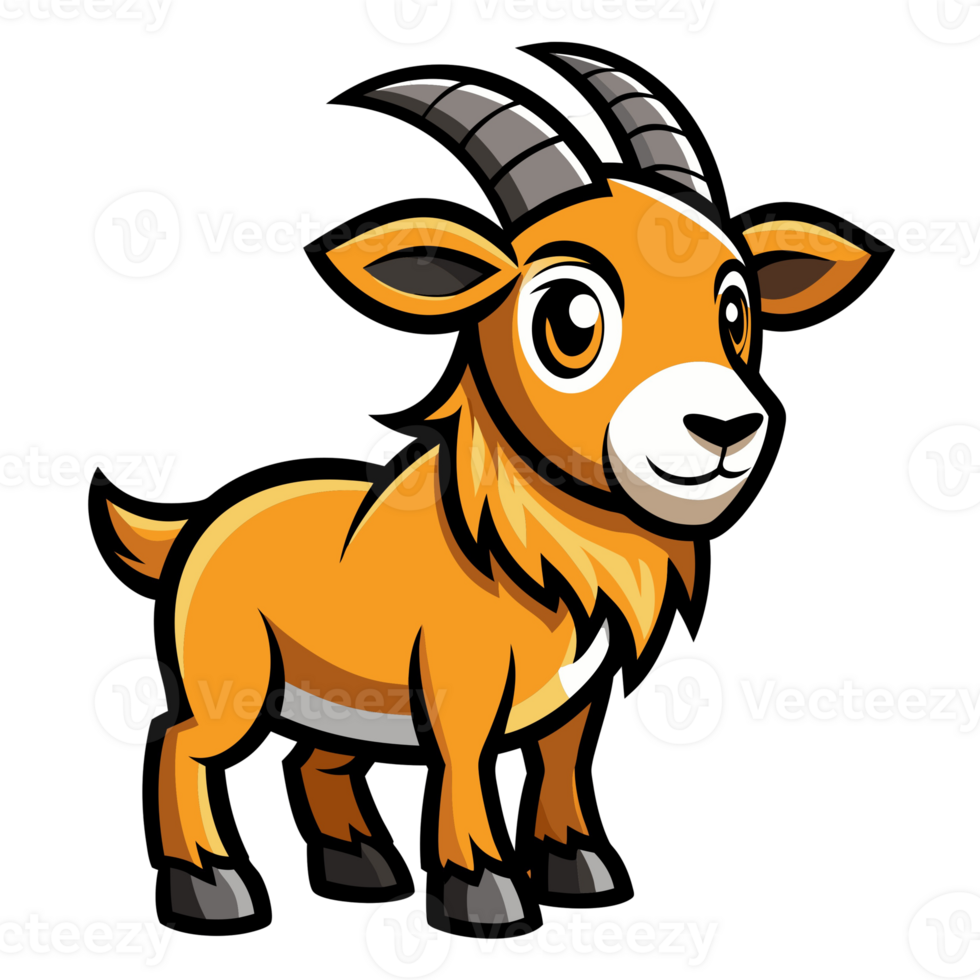 Cartoon Goat Logo, Farm Animal Illustration png