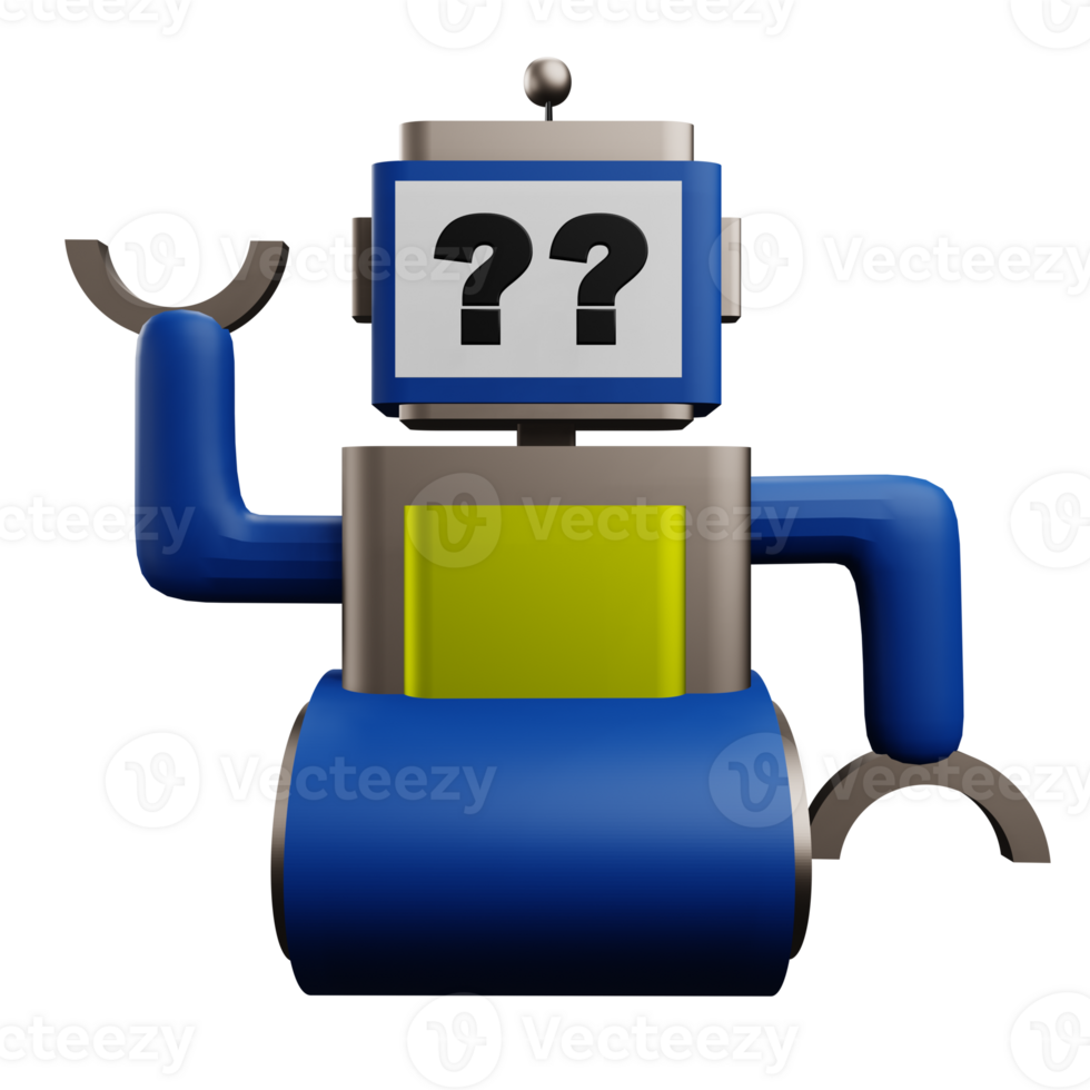 3 D illustration robot chatbot icon png