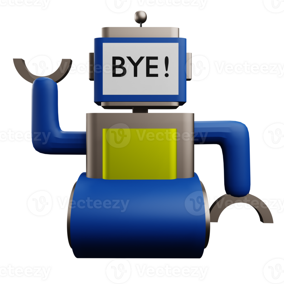 3 D illustration robot chatbot icon png