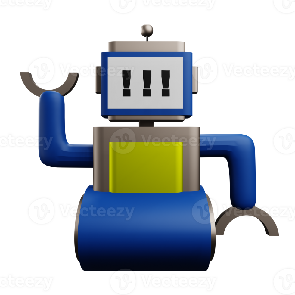 3 D illustration robot chatbot icon png