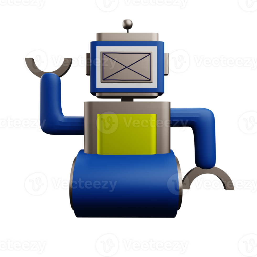 3 D illustration robot chatbot icon png