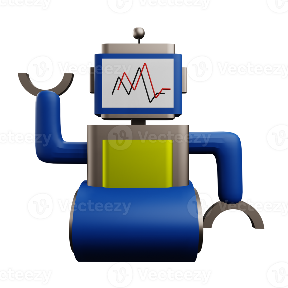 3 D illustration robot chatbot icon png