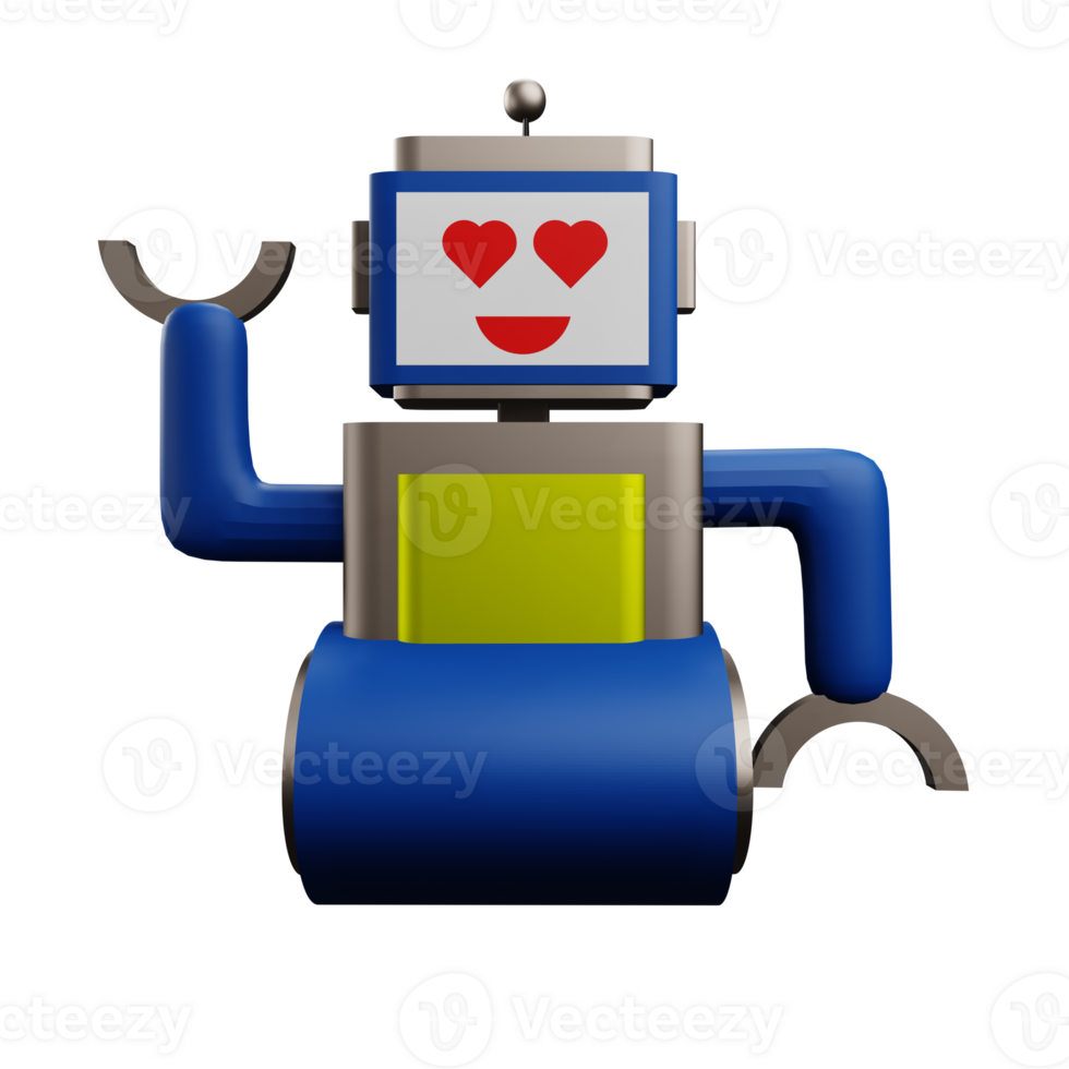 3 D illustration robot chatbot icon png