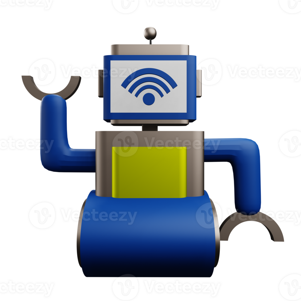 3 D illustration robot chatbot icon png