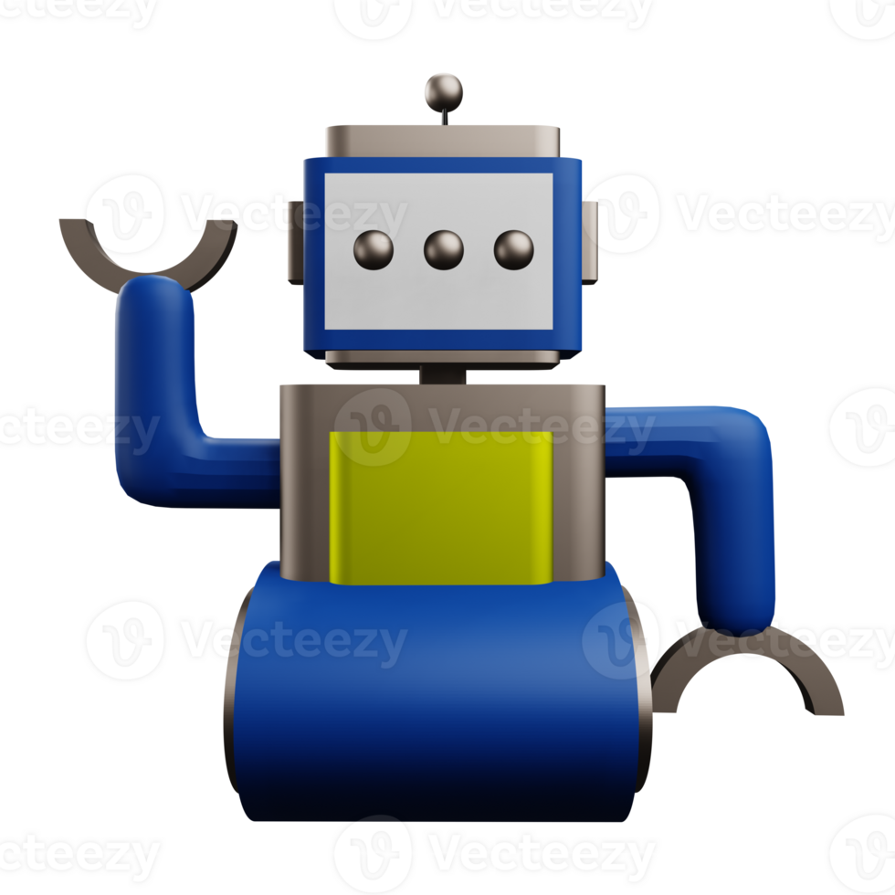 3 D illustration robot chatbot icon png