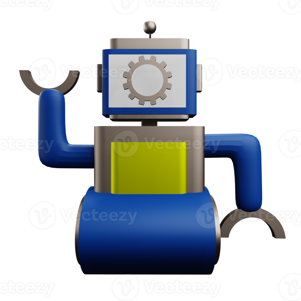 3 D illustration robot chatbot icon png