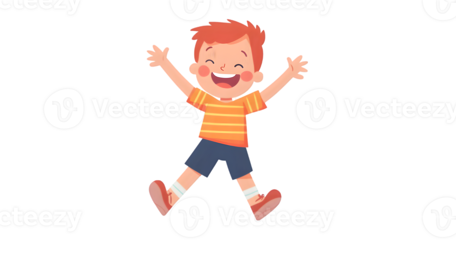 Happy boy jumping in the air png