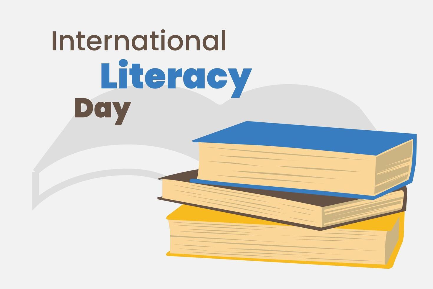 International literacy day poster illustration vector
