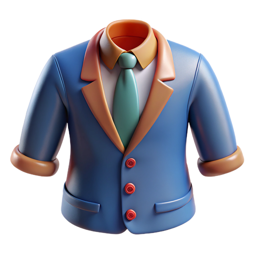 A suit jacket with a tie and shirt png