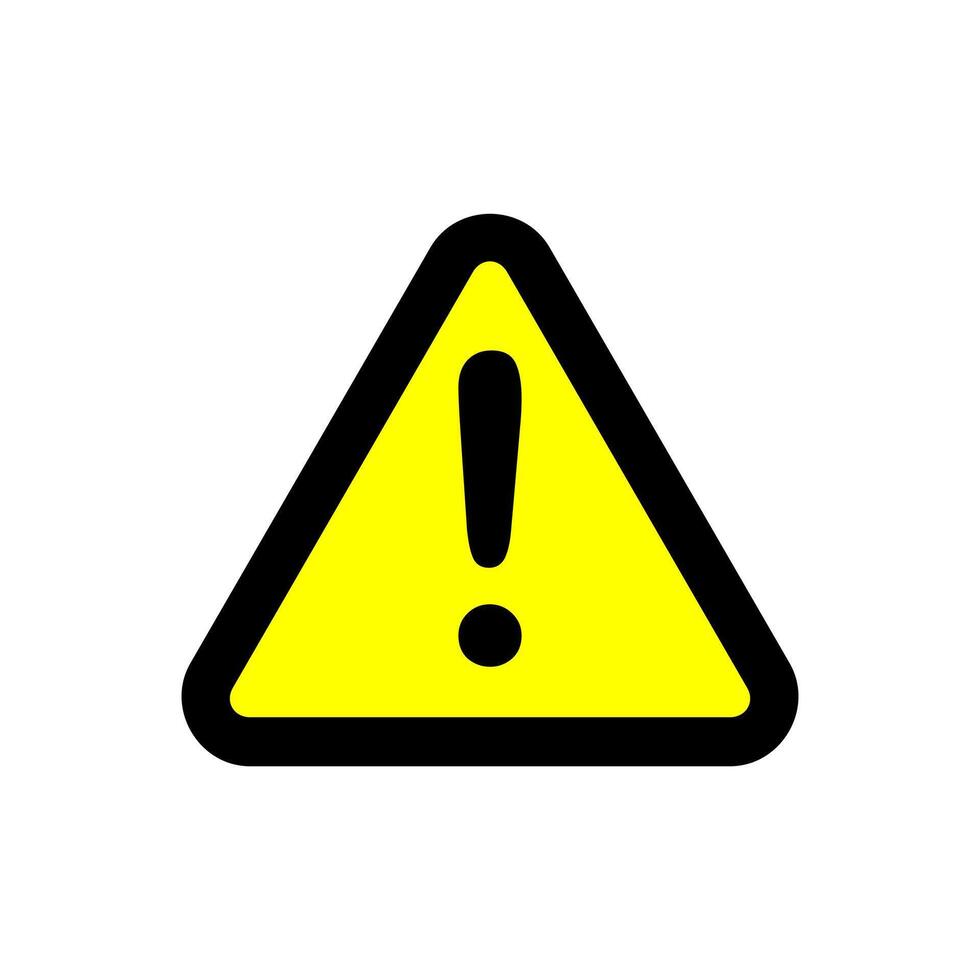 caution warning sign on yellow background vector
