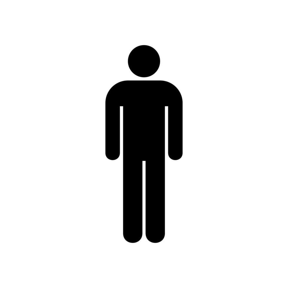 male sign symbol for toilet, restroom, and public places vector