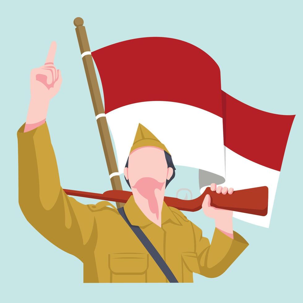 indonesian independent days art design vector