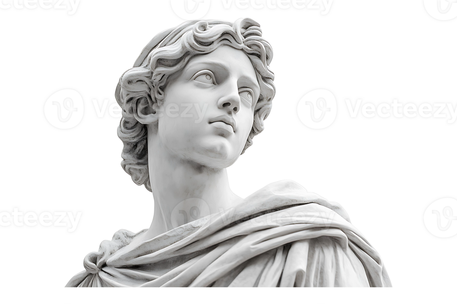 Gypsum statue isolated on transparent background. png