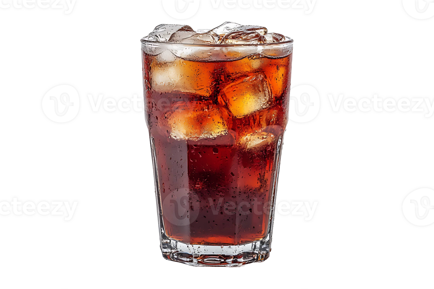 Glass of Coke isolated on transparent background. png