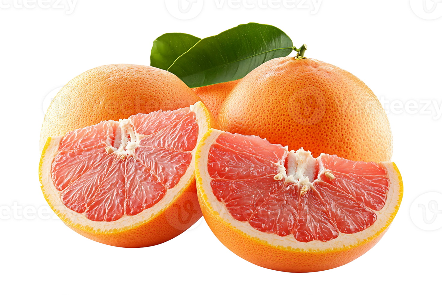 Grapefruits isolated on transparent background. png