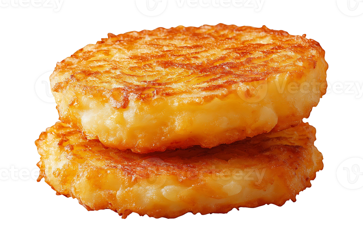 Flying hash browns isolated on transparent background. png