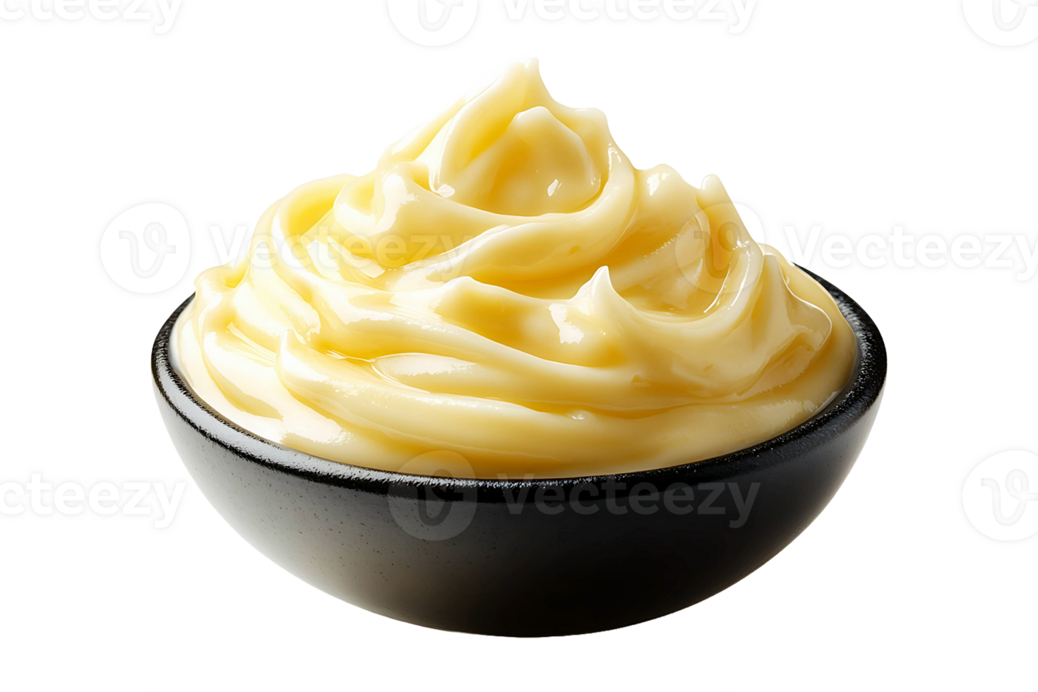 Creamy mayonnaise isolated on transparent background. png