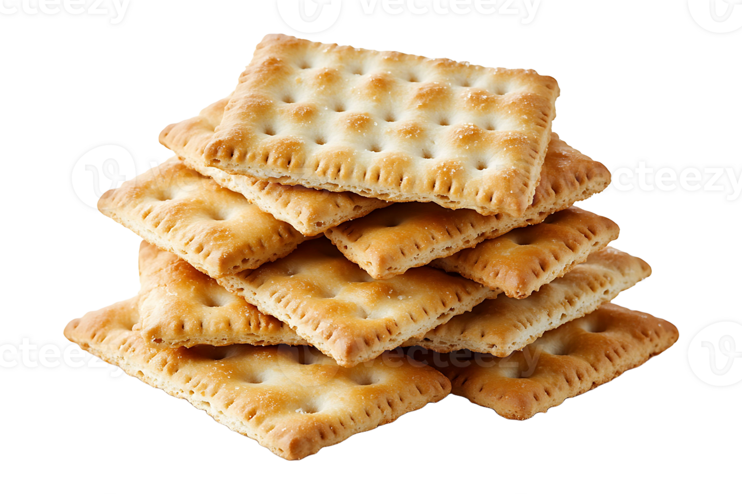 Crackers isolated on transparent background. png