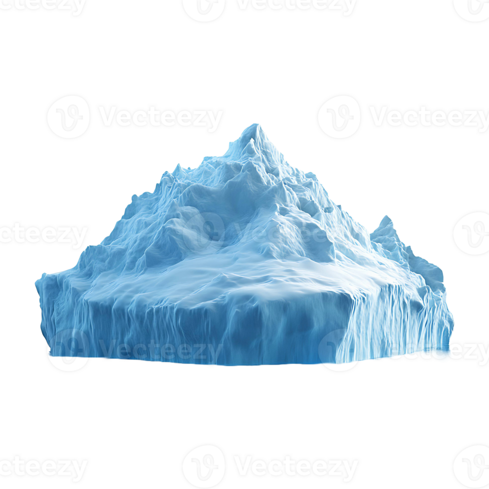 Floating iceberg isolated on transparent background. png