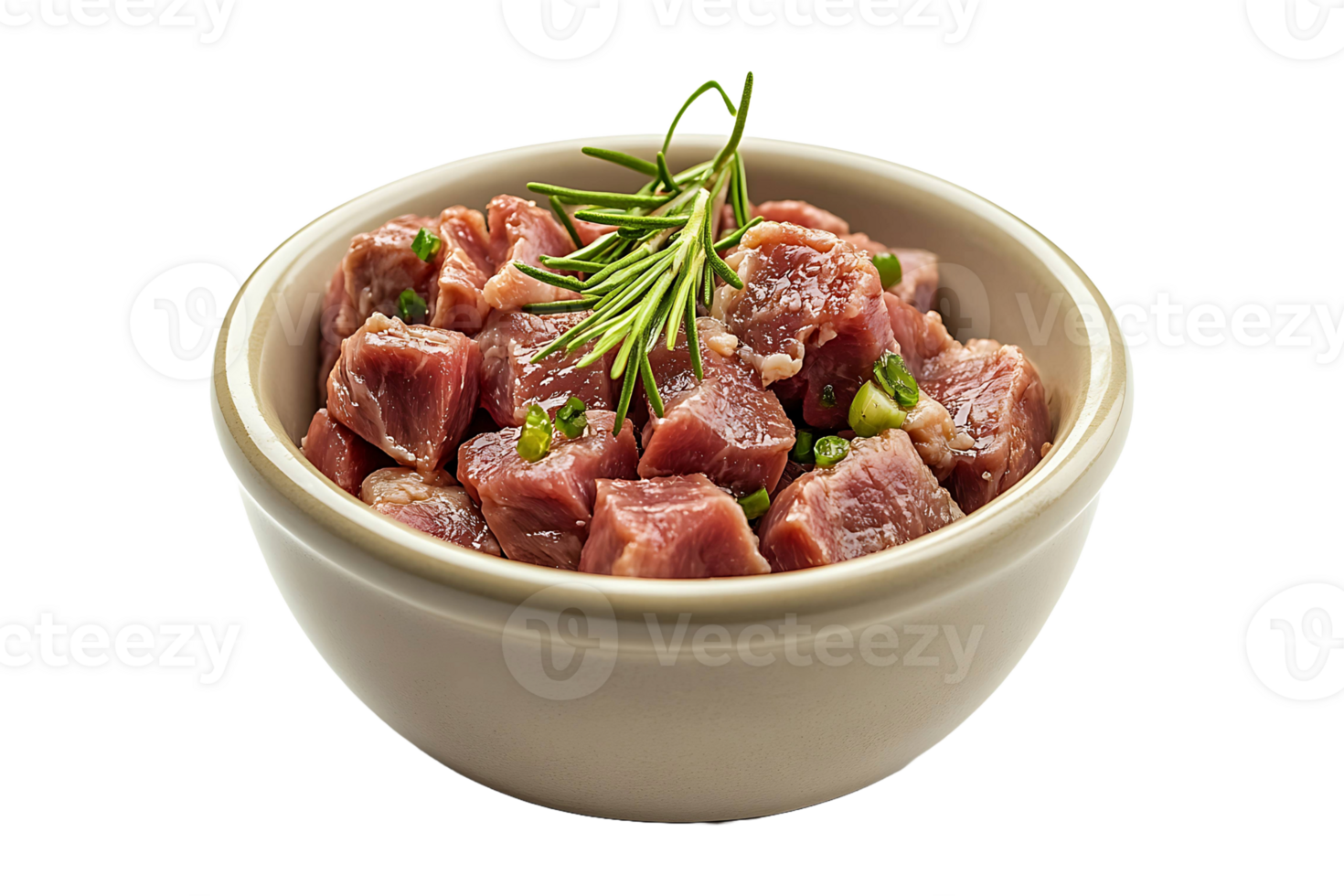 Cup full of meat isolated on transparent background. png