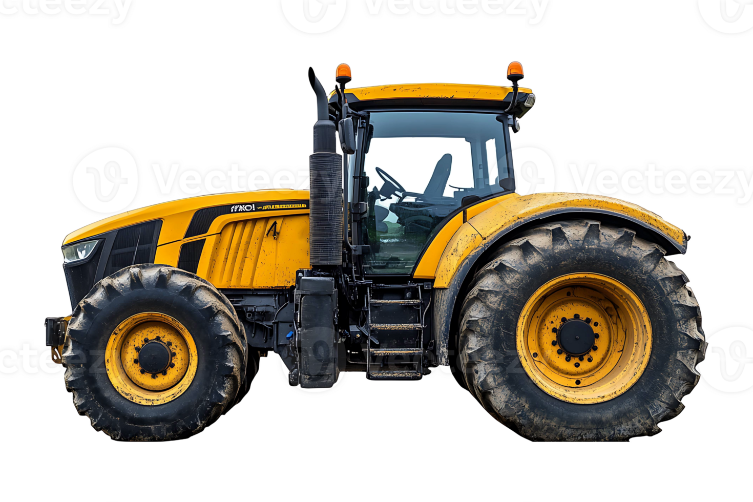 Farming tractor isolated on transparent background. png