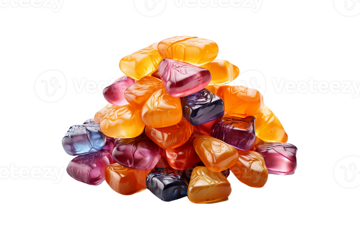 Candy Toffees on transparent background. png