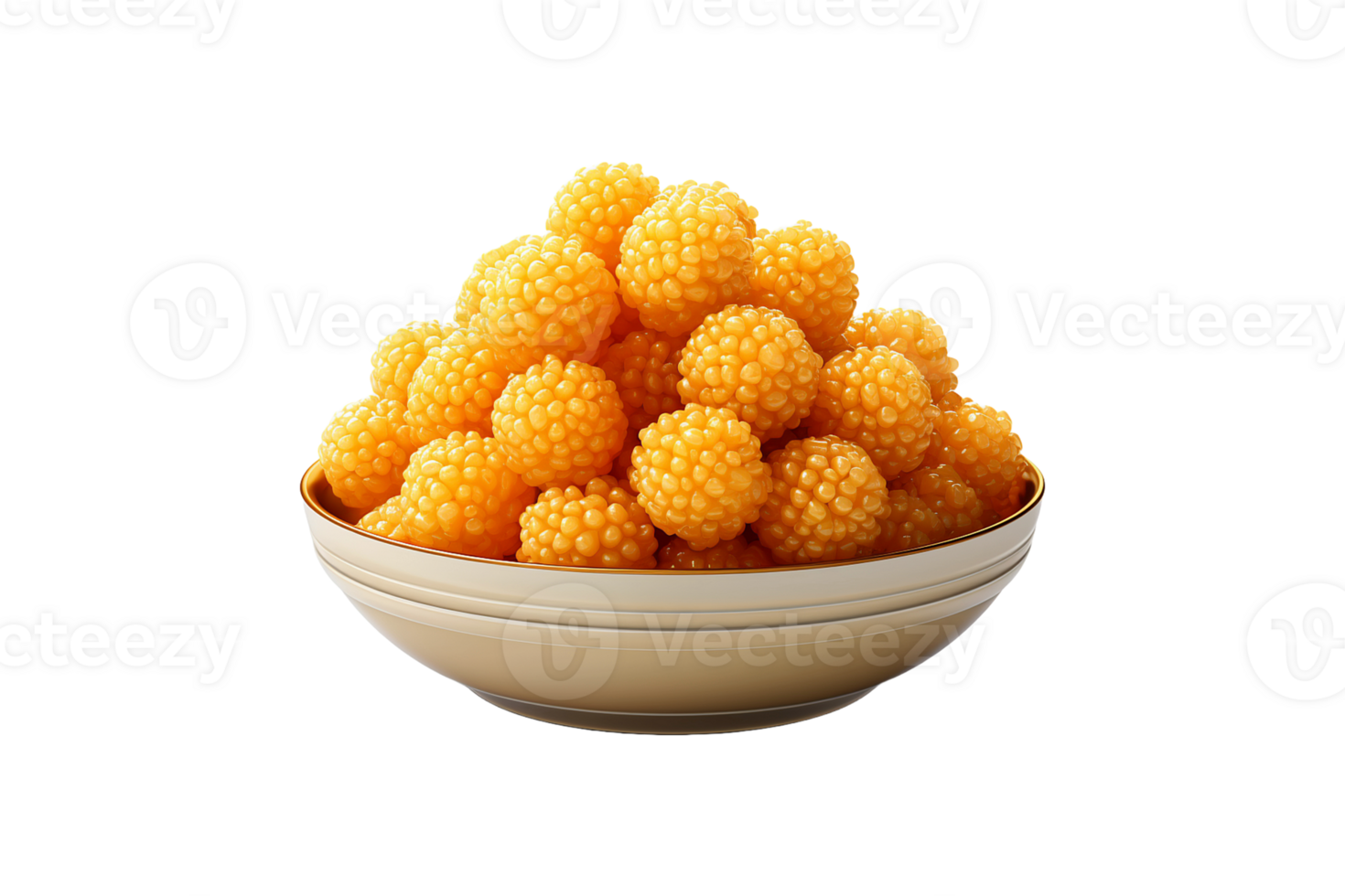 Boondi Laddu on transparent background. png