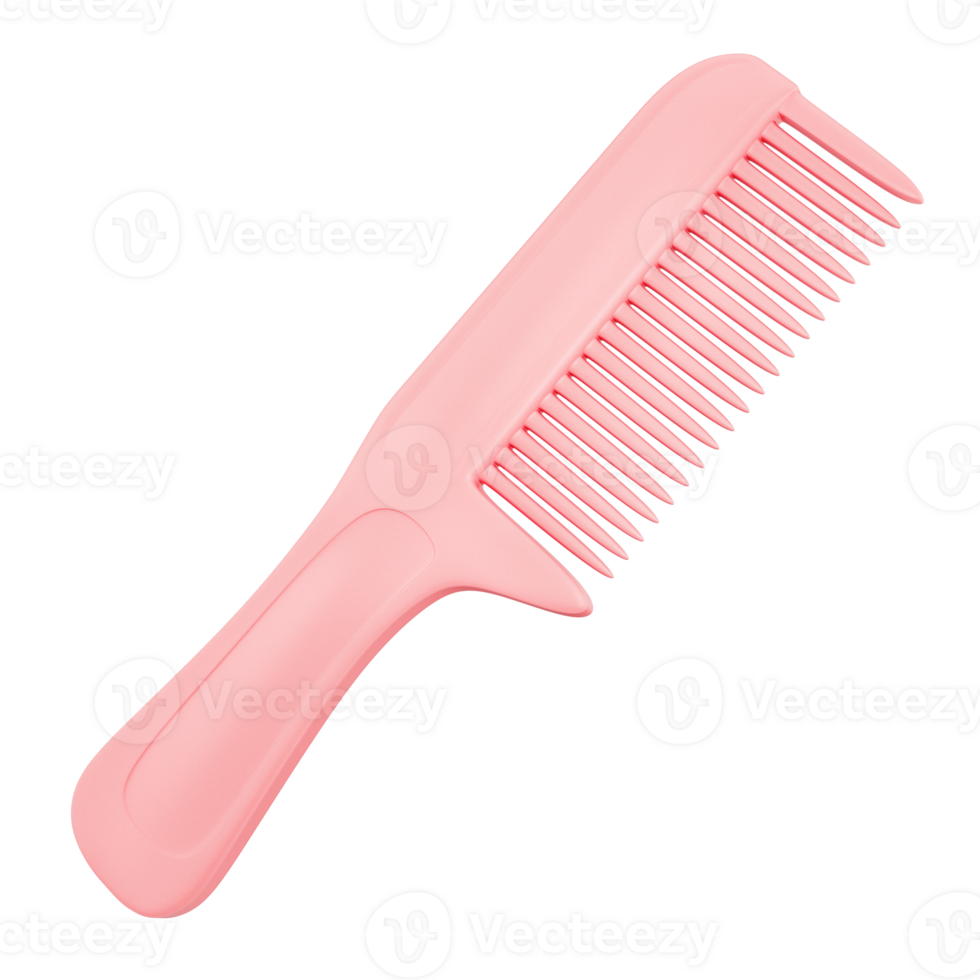 Pastel pink Hair Comb 3d Illustration png