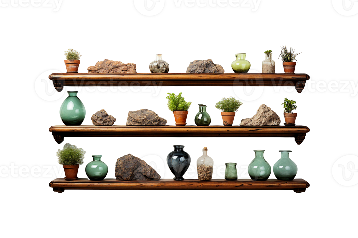 Decorative Wall Shelves on transparent background. png