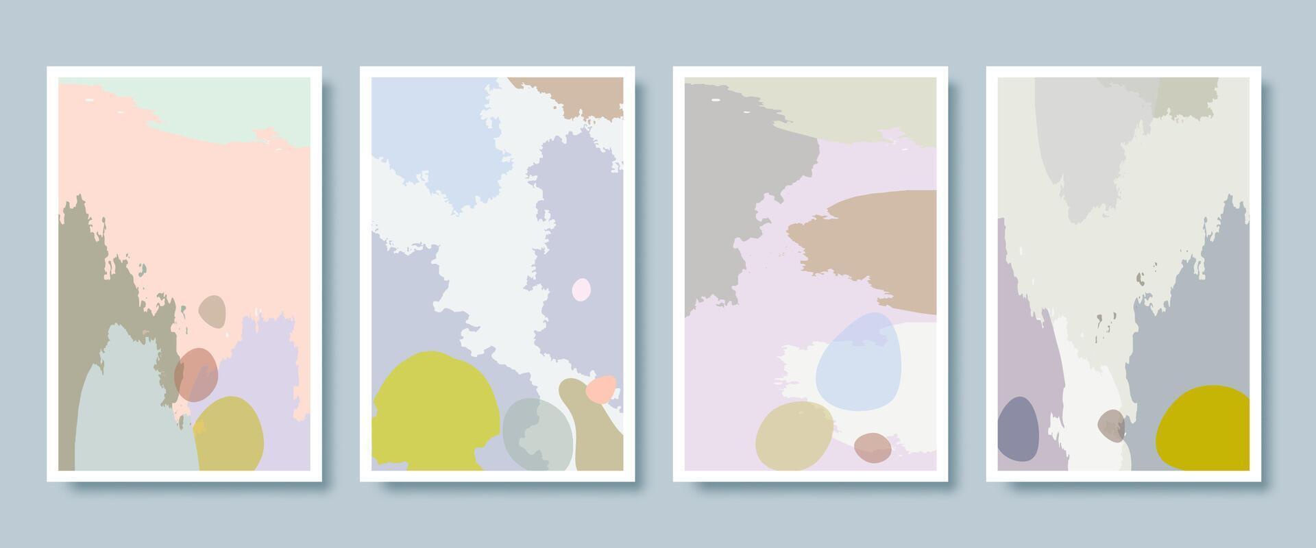 Abstract modern art background with luxury fashionable elements. Brush work frame. vector