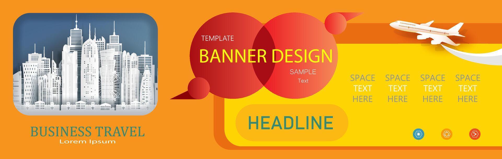 Travel poster template design with promotion text for presentation of Qatar. vector