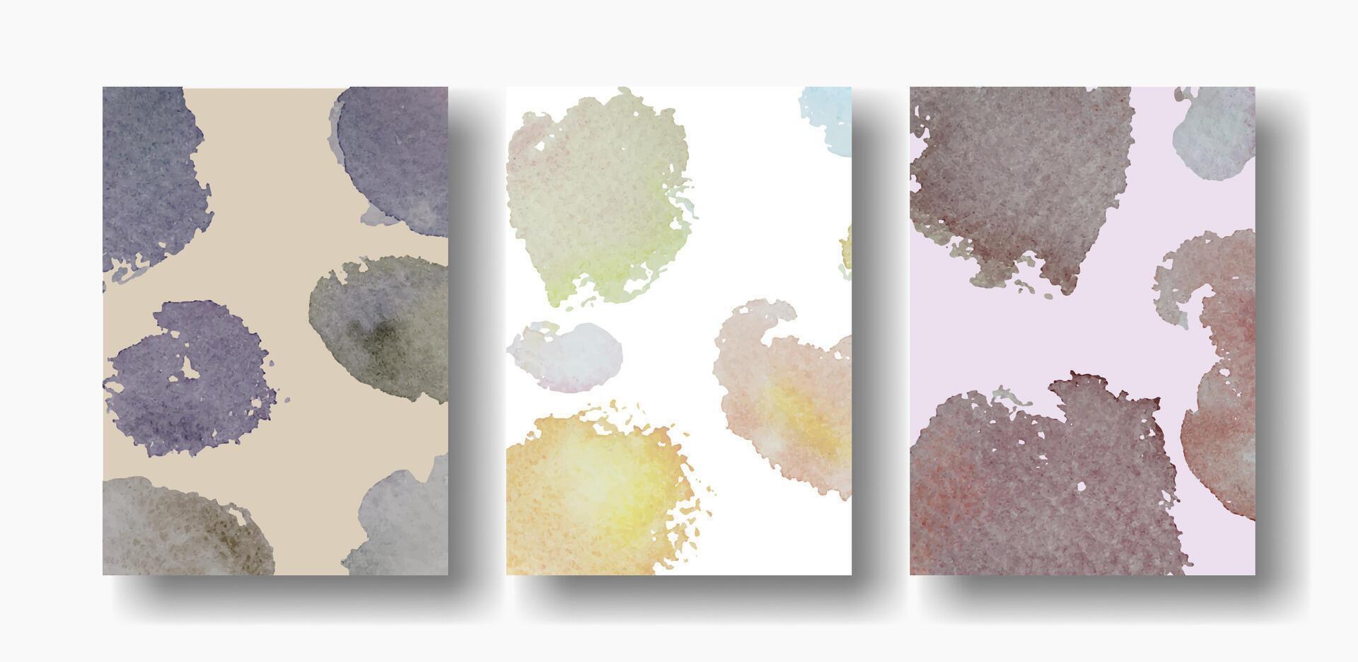 Watercolor abstract trendy universal artistic background painting templates. vector