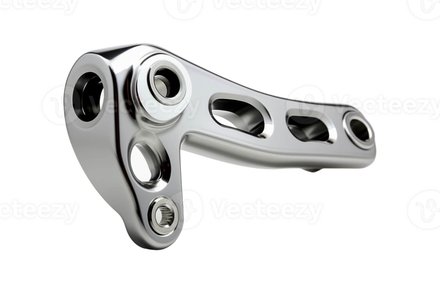 Aluminium Bracket on transparent background. png