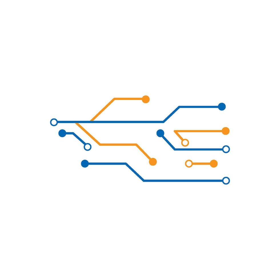 circuit logo illustration vector