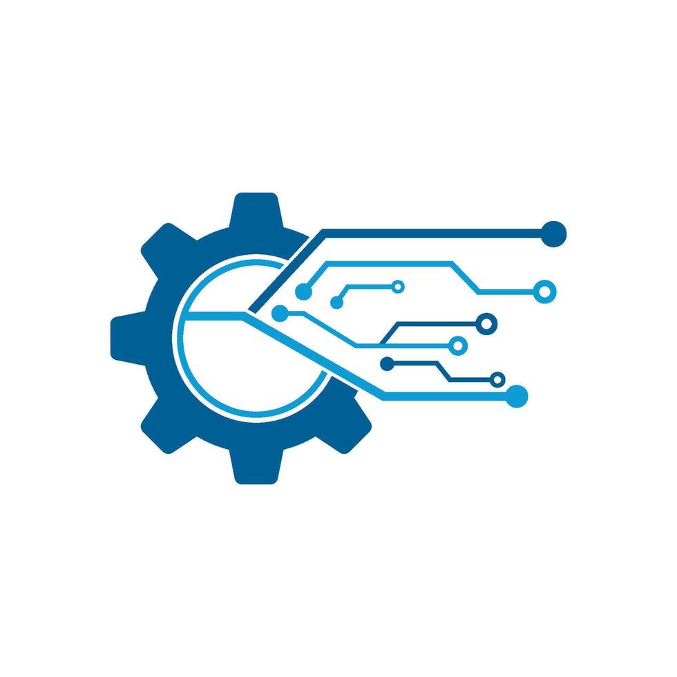 circuit logo tech vector