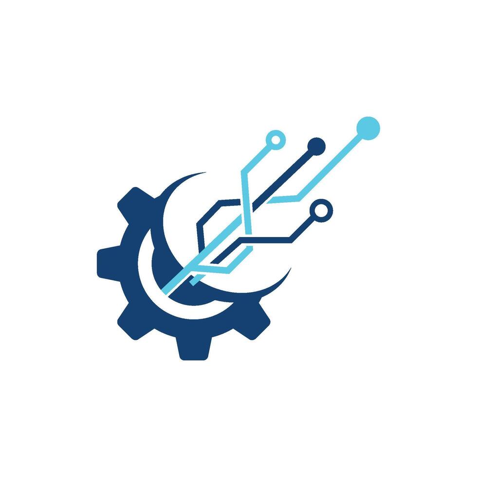 circuit icon tech vector
