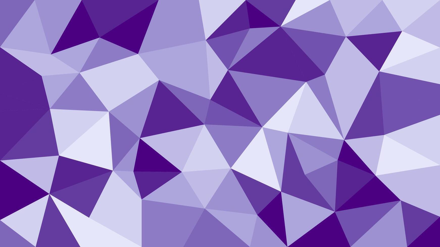 An Abstract Geometric Background Featuring a Mosaic of Purple and White Triangles vector
