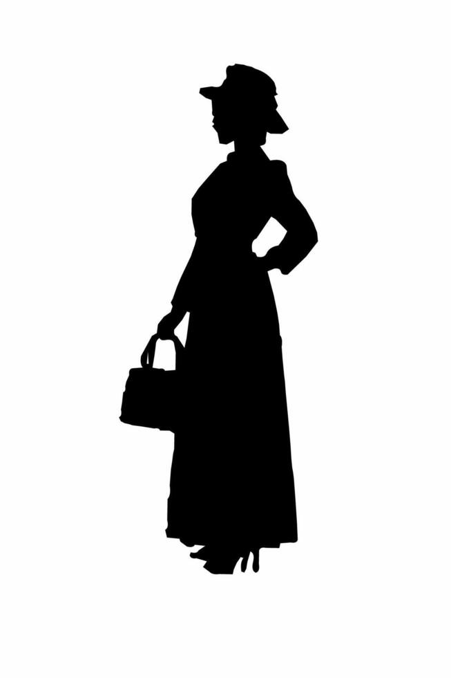 Silhouette of business women vector
