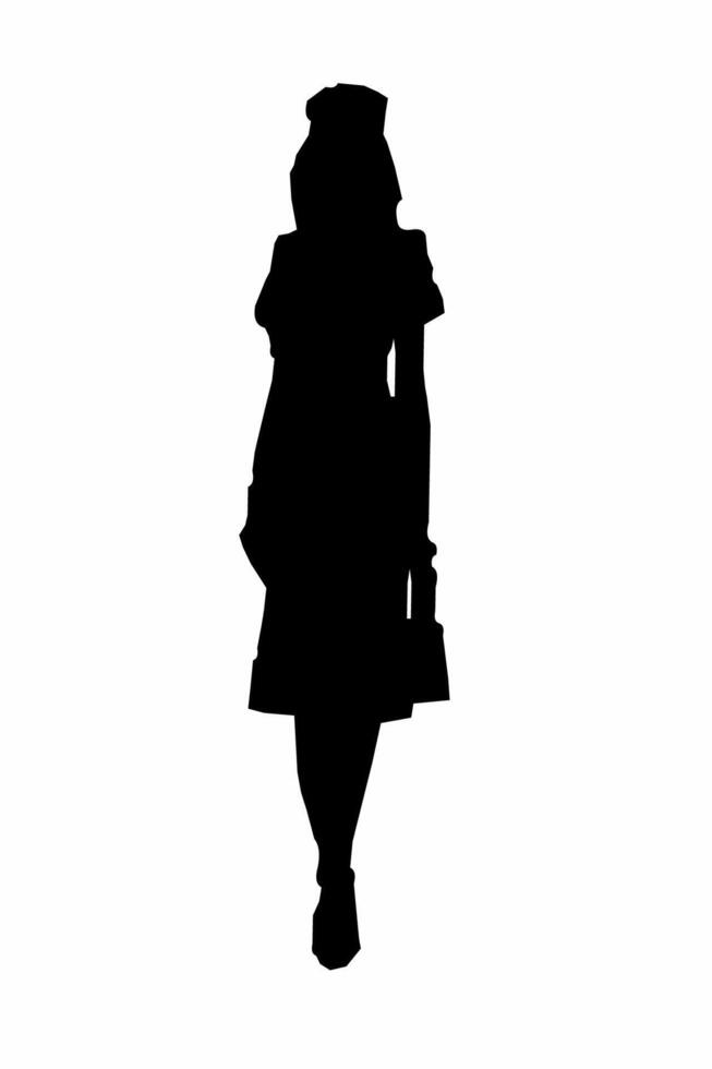 Silhouette of career woman, business woman vector