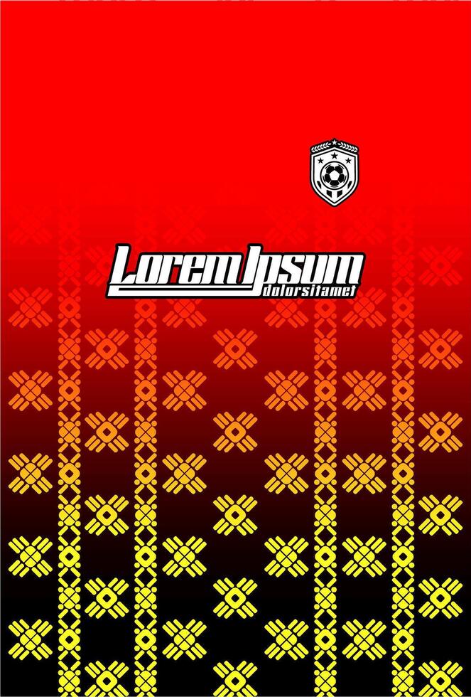 Soccer design for sublimation abstract red yellow vector